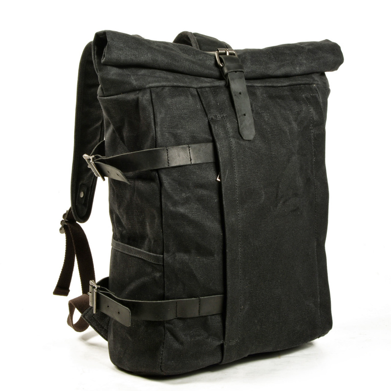 Canvas Backpack Casual - กระเป๋าเป้สะพายหลังกันขโมยอเนกประสงค์, กระเป๋าใส่แล็ปท็อป, กระเป๋าเดินทางกันน้ำสำหรับเดินป่ากลางแจ้ง, กระเป๋าสะพายไหล่คู่แบบลำลอง
