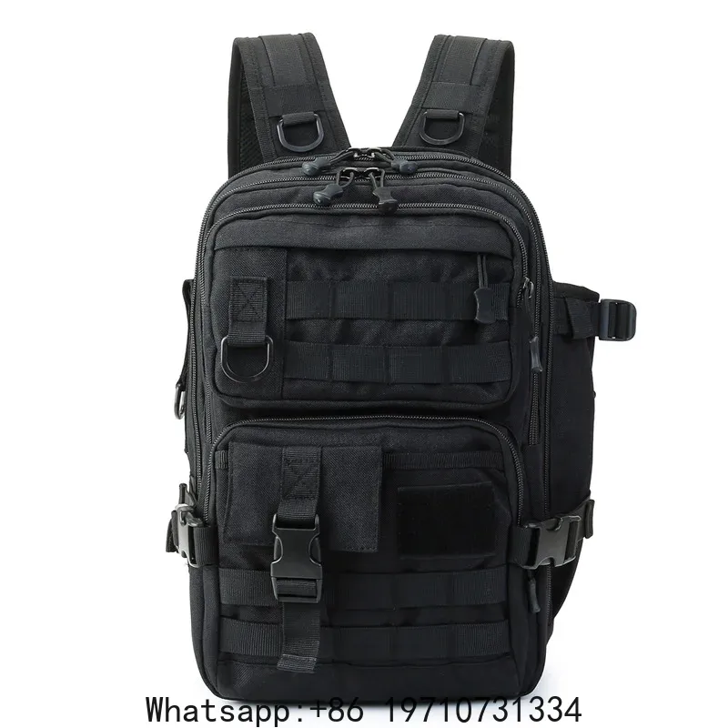Hiking Backpack Waterproof - กระเป๋าเป้สะพายหลังกันน้ำ 1000D สำหรับใส่อุปกรณ์ตกปลา กระเป๋าสะพายไหล่คู่ สำหรับกิจกรรมกลางแจ้ง ตกปลา
