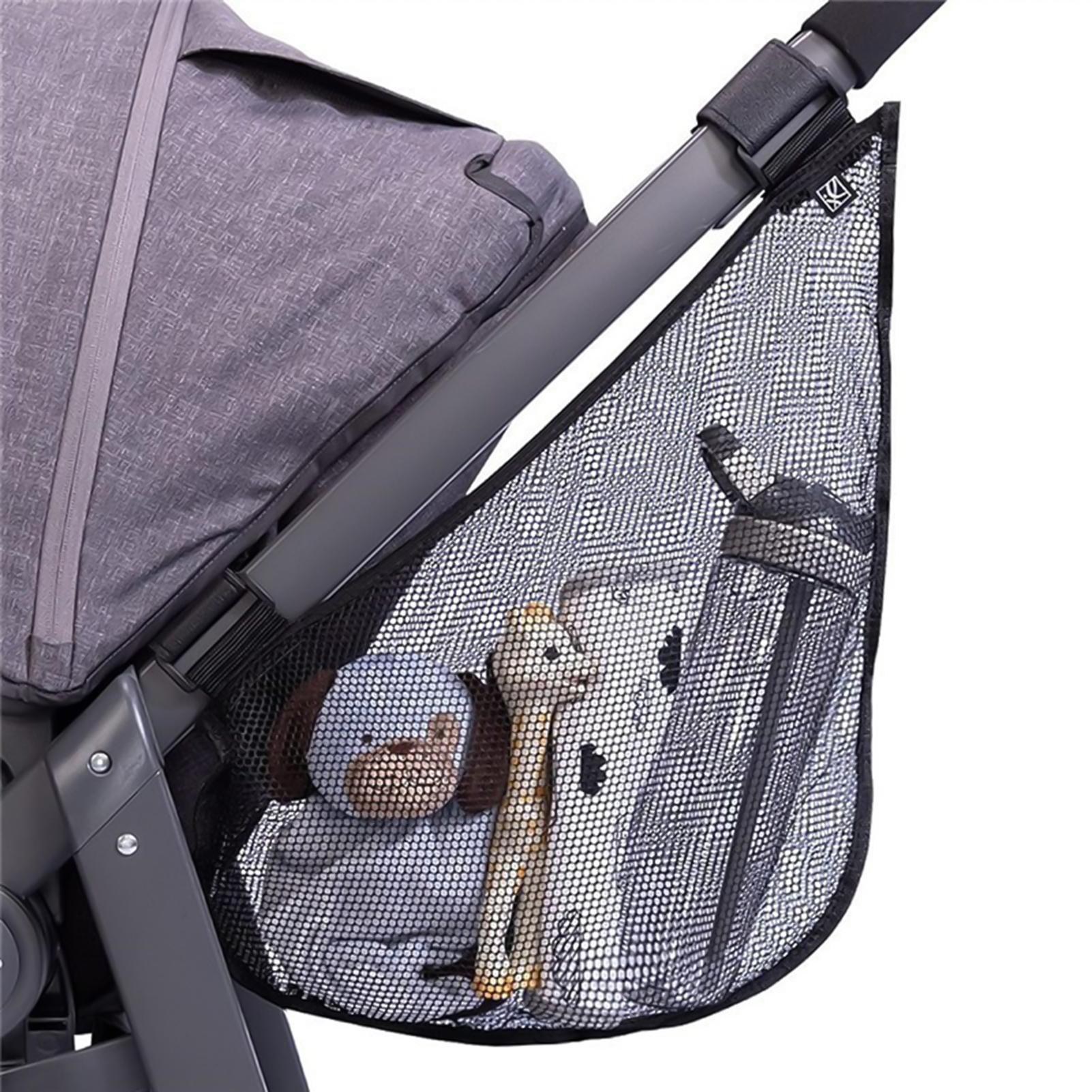 Backpack Diaper Bag - สายรัดปรับได้อเนกประสงค์ ตาข่ายเก็บของด้านข้างรถเข็นเด็ก ป้องกันการลื่น สำหรับเดินทาง เดินเล่น ตั้งแคมป์