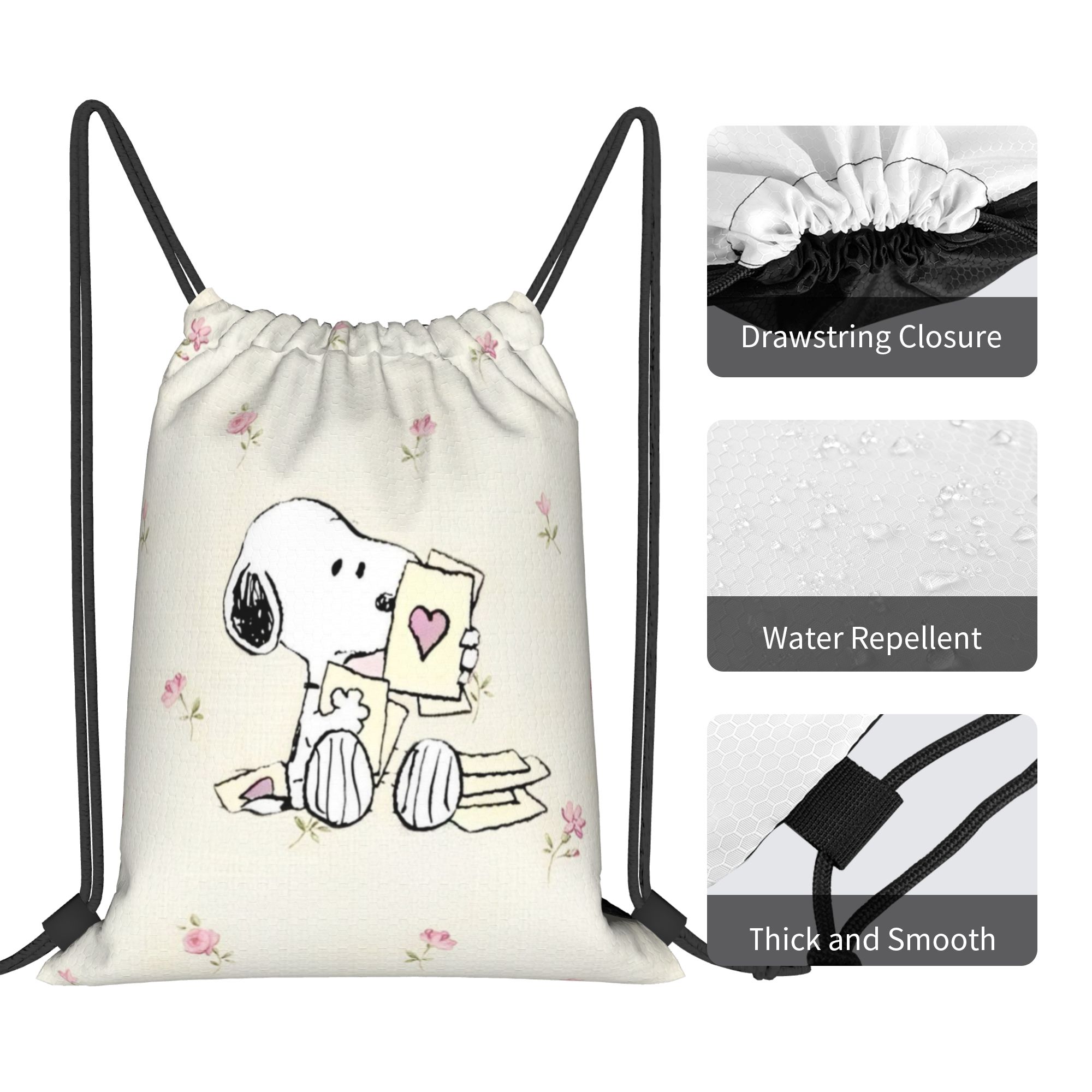 S-Snoopys Loving Gesture Backp - Drawstring Gym Bag บทวิจารณ์และราคา