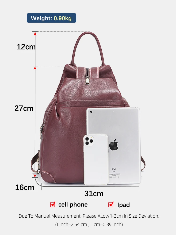 Zency ของแท้หนังผู้หญิงกระเป๋า - Travel Backpack Anti Theft บทวิจารณ์และราคา