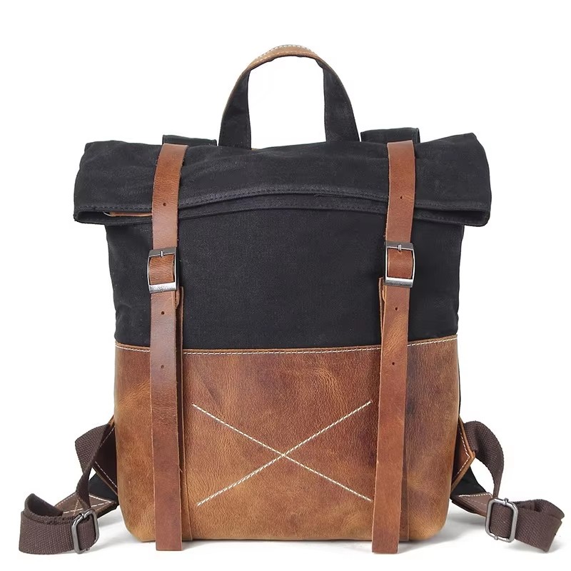 แฟชั่นผู้ชายกระเป๋าเป้สะพายหลั - Leather Backpack Vintage บทวิจารณ์และราคา