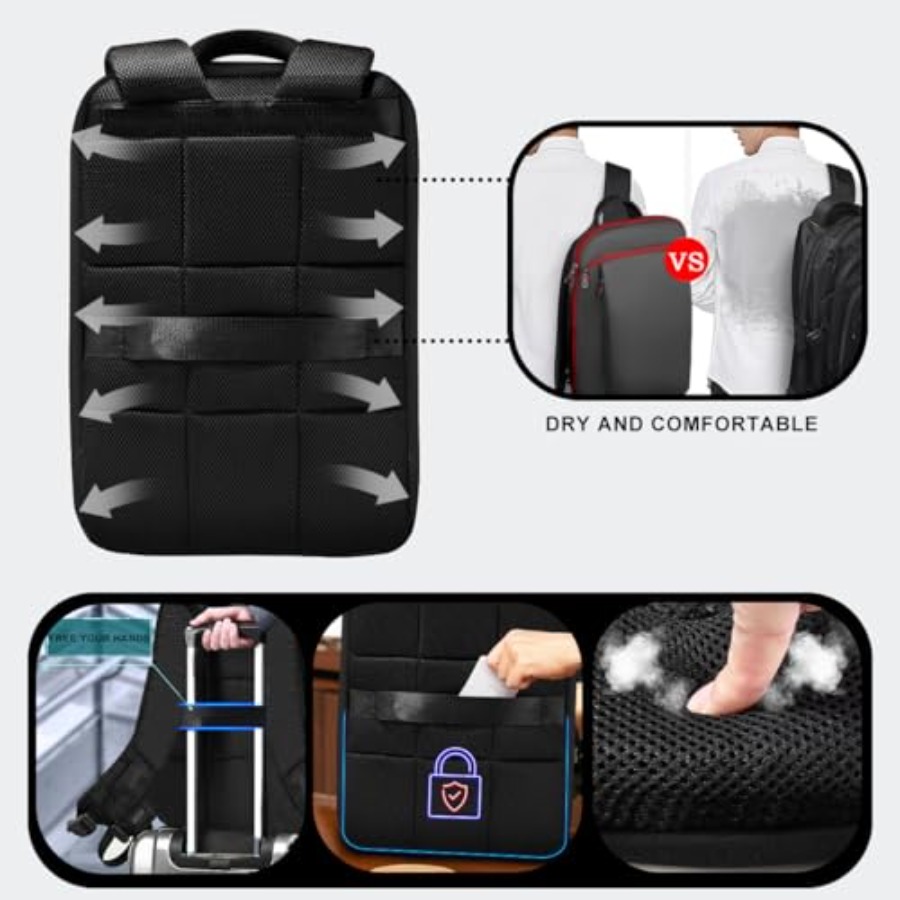 กระเป๋าเป้สะพายหลังแล็ปท็อปขนา - Laptop Backpack 15.6 บทวิจารณ์และราคา