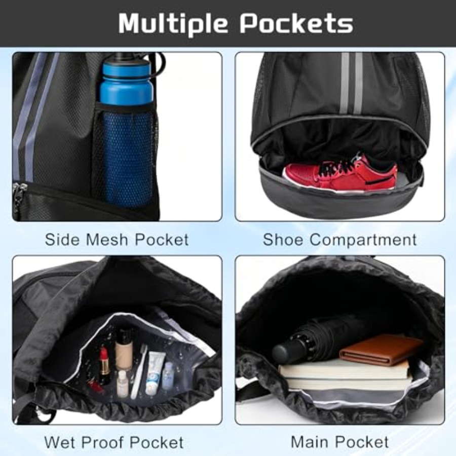 กระเป๋าเป้สะพายหลังแบบมีเชือกผ - Drawstring Gym Bag บทวิจารณ์และราคา
