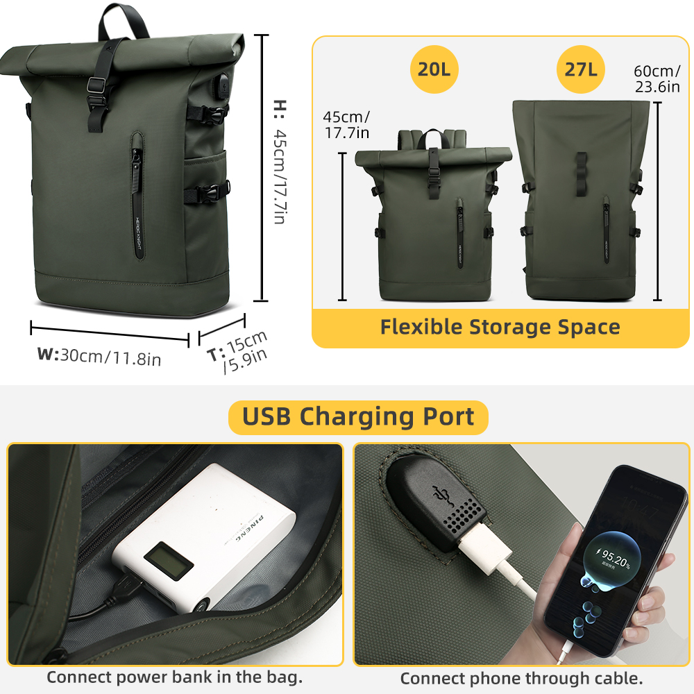 Heroic Knight กระเป๋าเป้สะพายห - Laptop Backpack 15.6 บทวิจารณ์และราคา