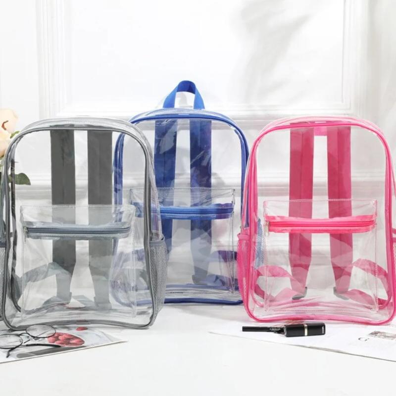 กระเป๋าเป้สะพายหลัง PVC ใสสำหร - Canvas Backpack Casual บทวิจารณ์และราคา